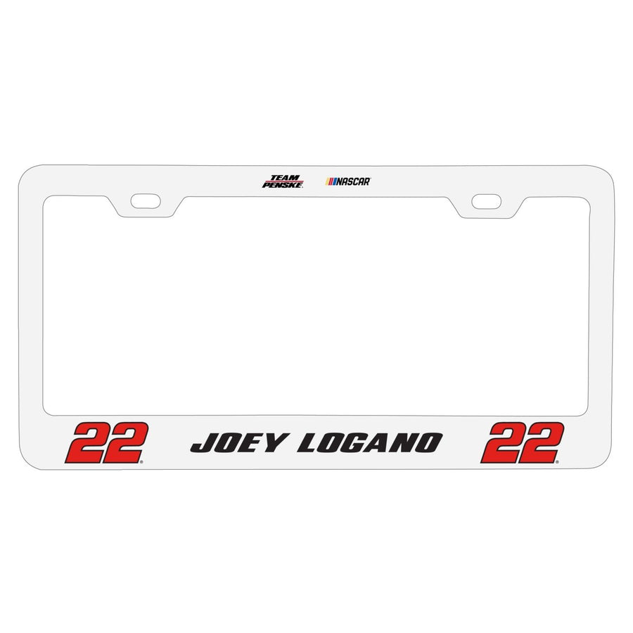 22 Joey Logano Officially Licensed Metal License Plate Frame Image 1