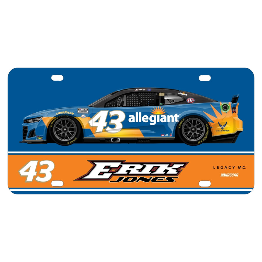 43 Erik Jones NASCAR Metal License Plate Image 1