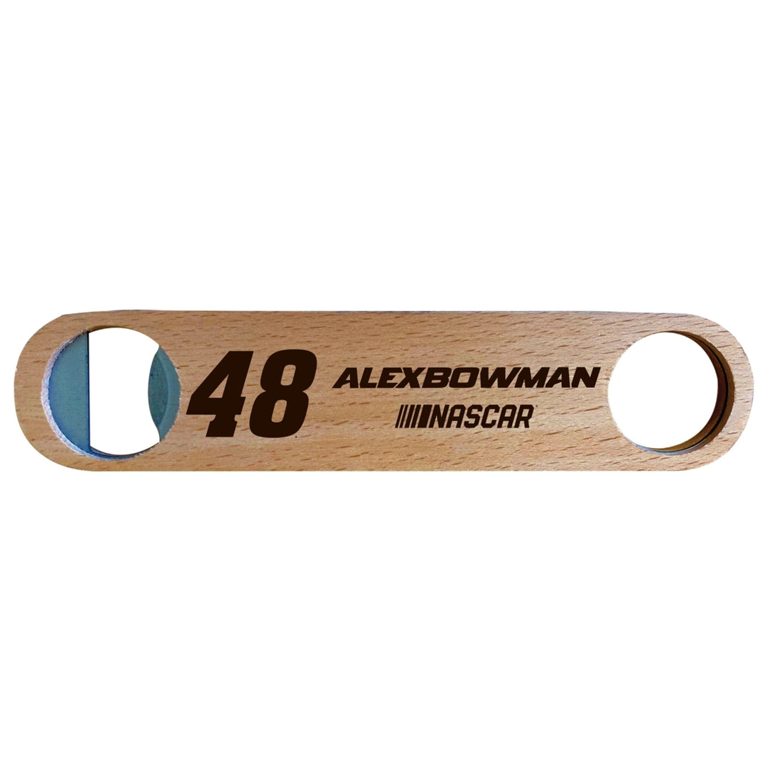 48 Alex Bowman Laser Engraved Wooden Bottle Opener Image 1