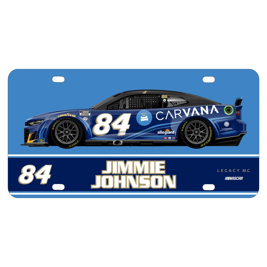 84 Jimmie Johnson NASCAR Metal License Plate Image 1
