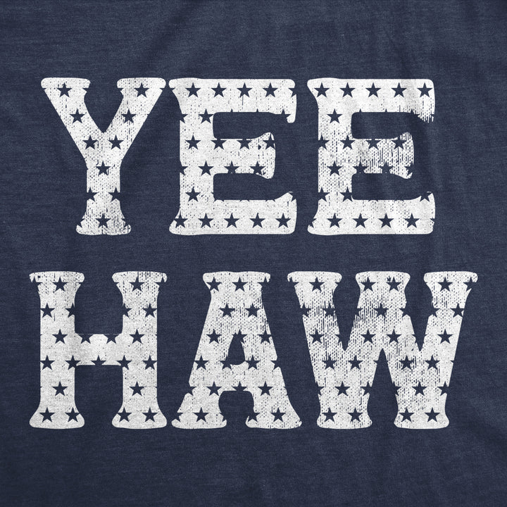 Mens Yee Haw T Shirt Funny Southern Fourth Of July American Flag Tee For Guys Image 2