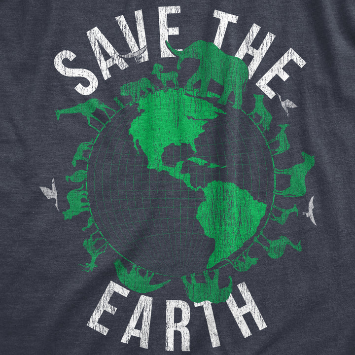 Womens Save The Earth T Shirt Funny Awesome Earth Day Mother Nature Animal Lover Tee For Ladies Image 2