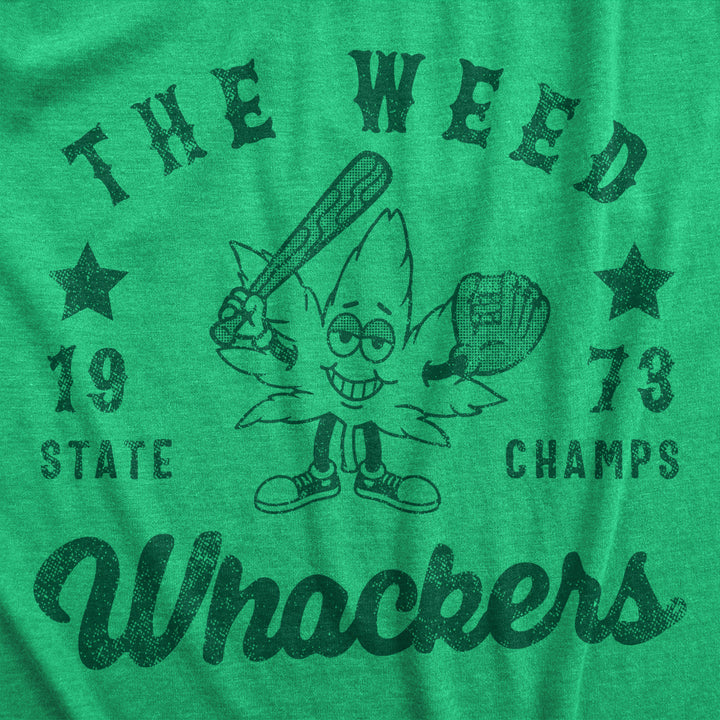 Womens The Weed Whackers State Champs T Shirt Funny 420 Weed Baseball Team Tee For Ladies Image 2