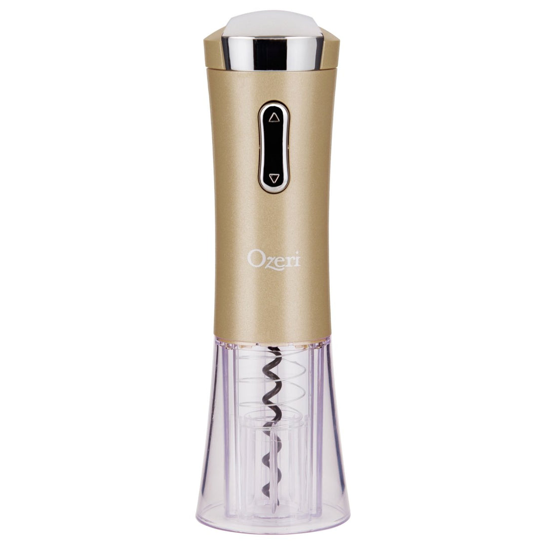 Ozeri Nouveaux Electric Wine Opener Cordless Foil Cutter Fast Rechargeable 40 Bottles Image 1