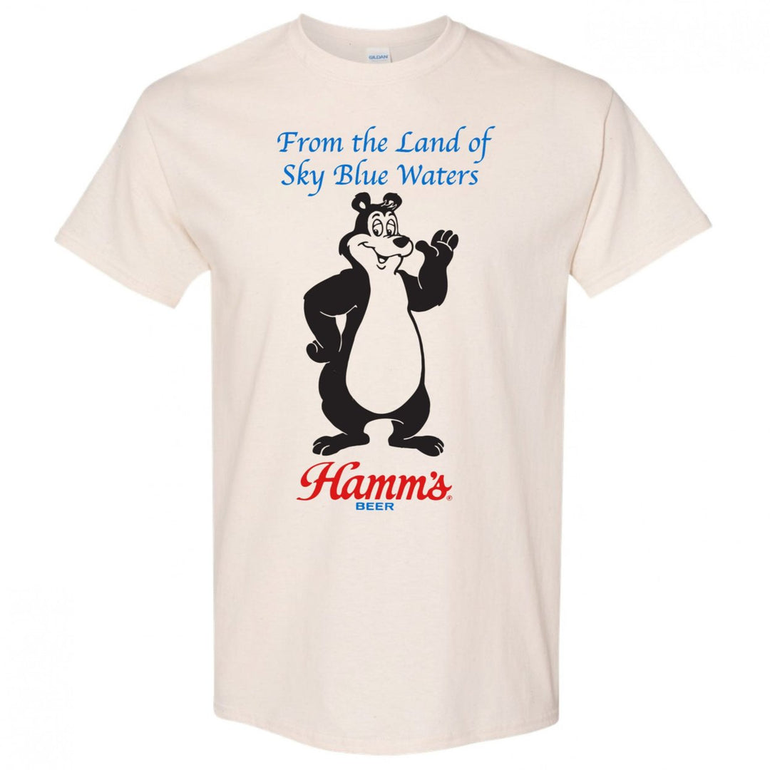 Hamms Beer Bear From The Land of Sky Blue Waters T-Shirt Image 1