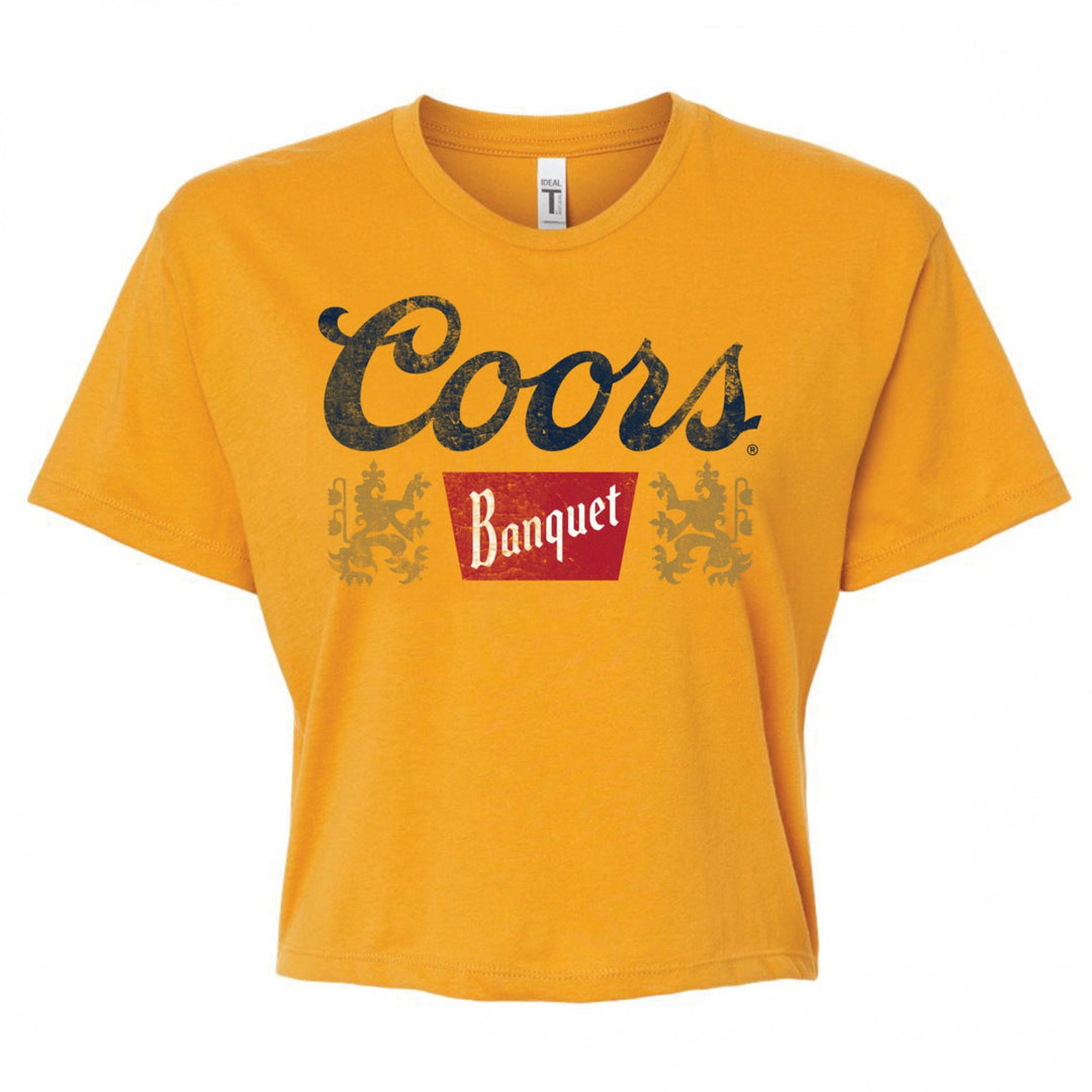 Coors Banquet Golden Womens Crop Top T-Shirt Image 1