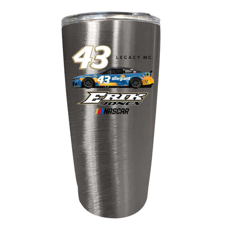 43 Erik Jones Officially Licensed 16oz Stainless Steel Tumbler Image 1