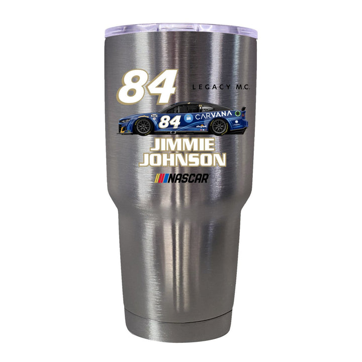 84 Jimmie Johnson Officially Licensed 24oz Stainless Steel Tumbler Image 1