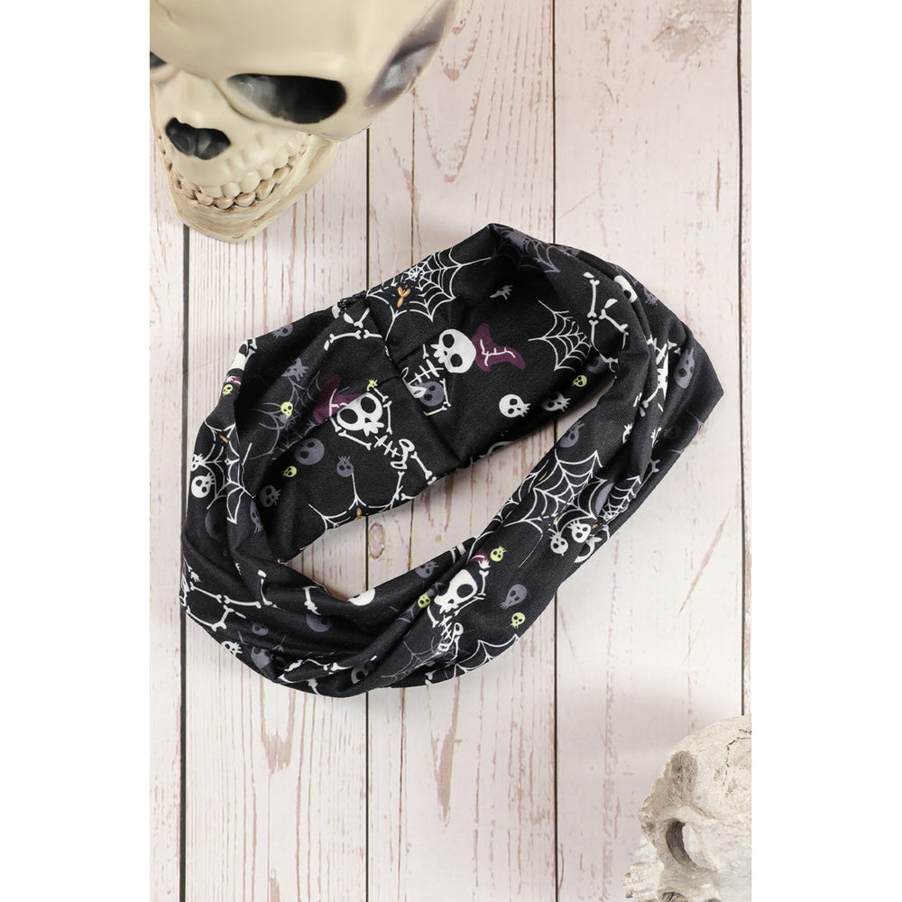 Black Halloween Theme Pattern Hairband Image 2