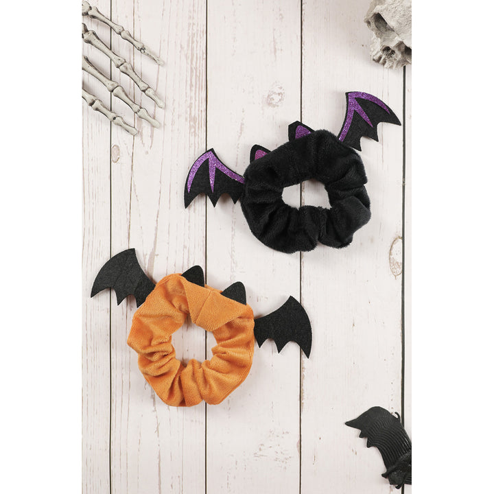 Orange Halloween Bat large intestine hair circle hair ornament Image 4