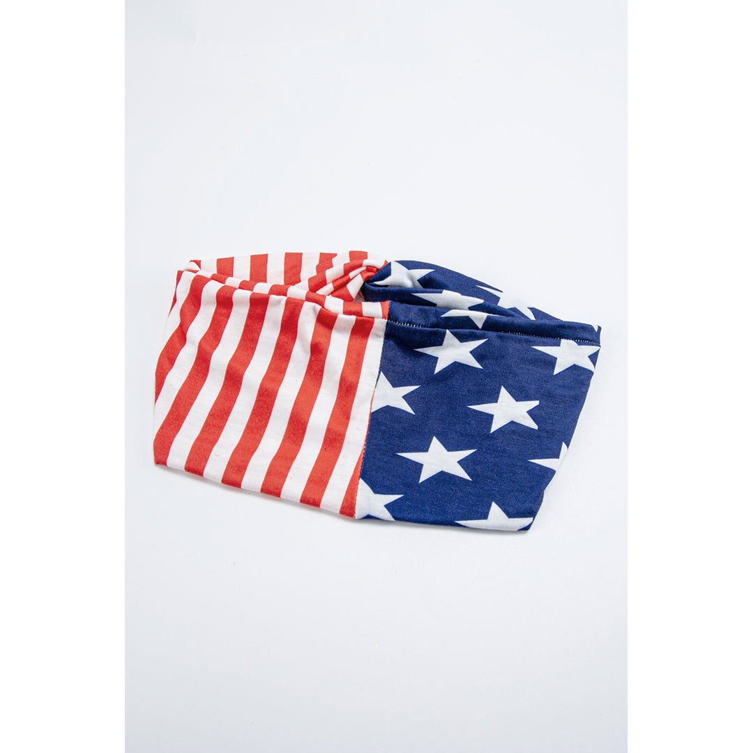 Blue American Flag Twist Knot Headband Image 4