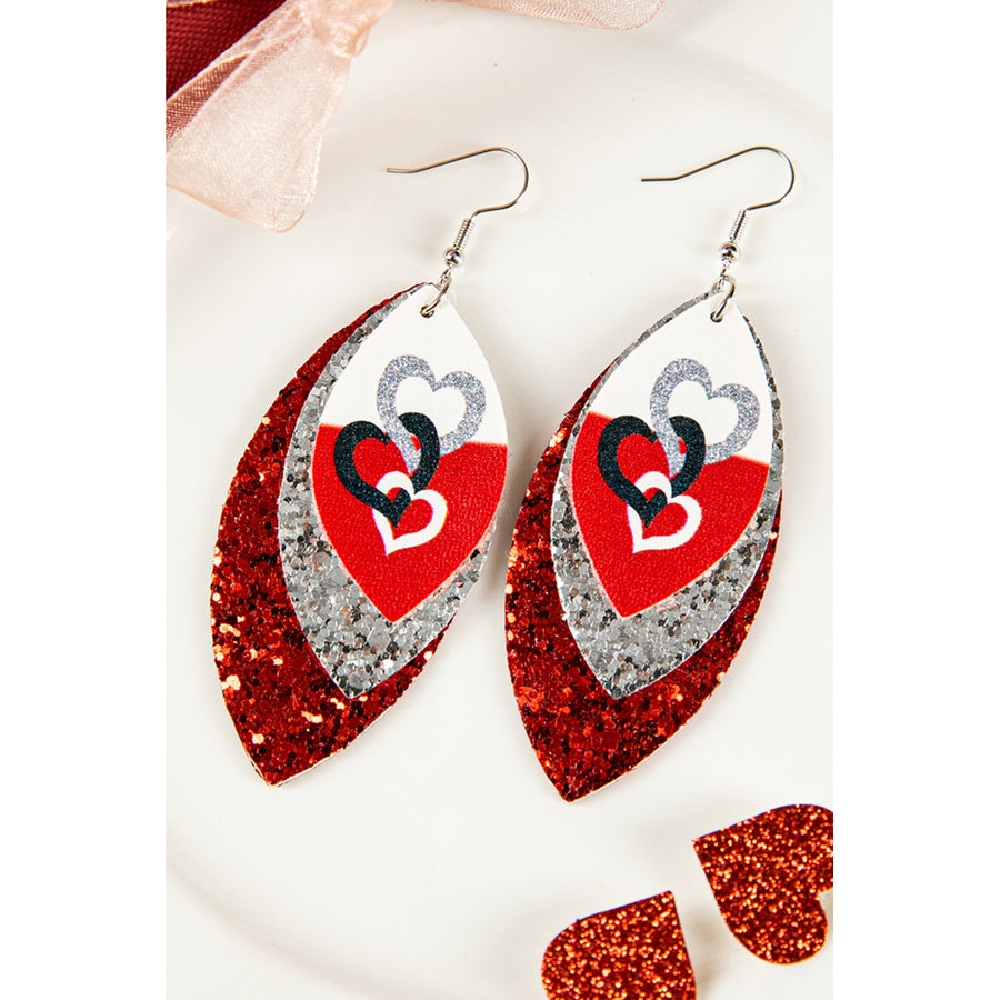 Valentine Heart Multi-Layered Earrings Image 1