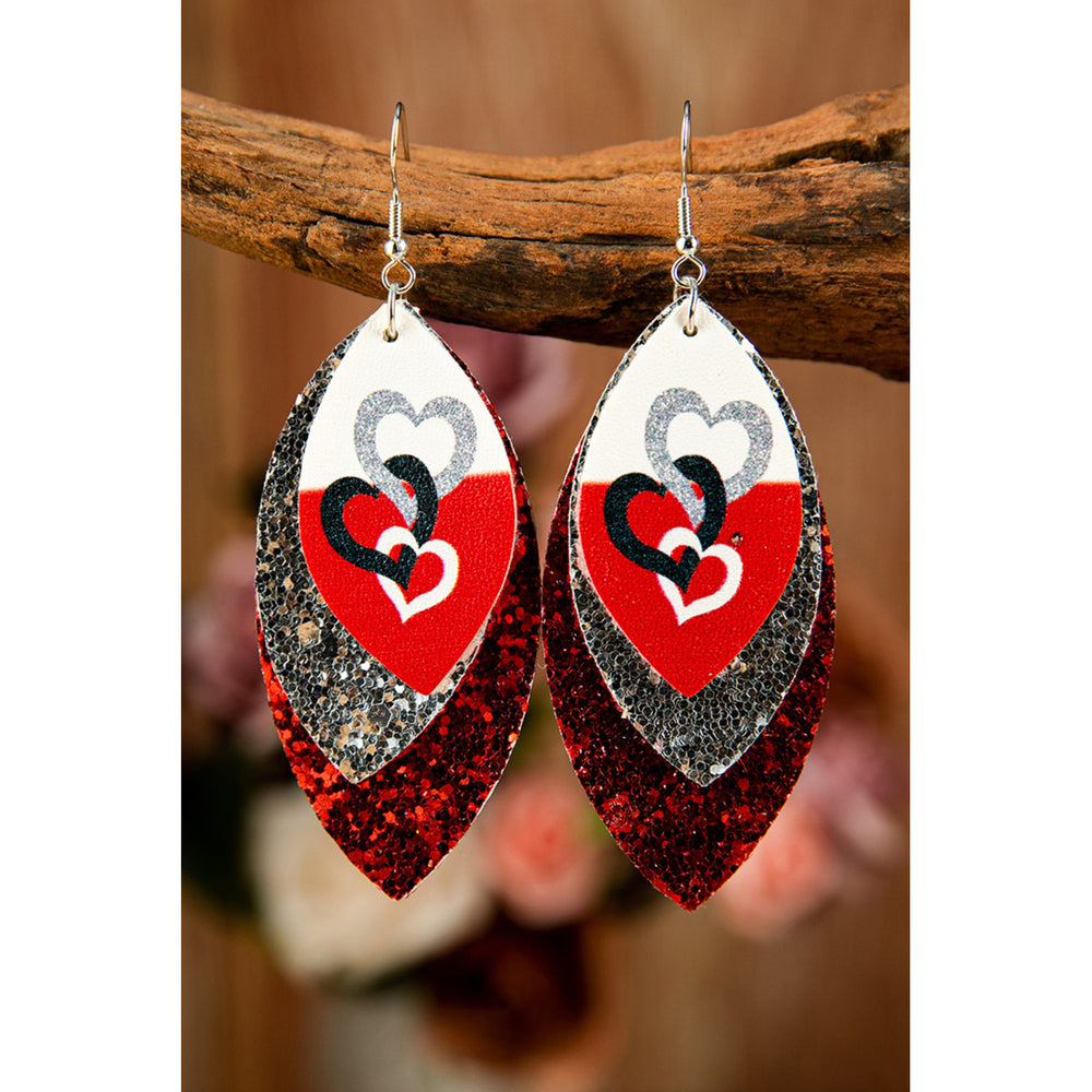 Valentine Heart Multi-Layered Earrings Image 2