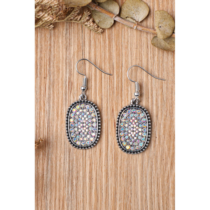 Multi-color Antique Silvery Hook Earrings Image 2