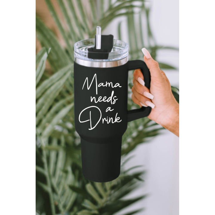 Black Mama Needs A Drink Stainless Steel Portable Cup 40oz Image 6