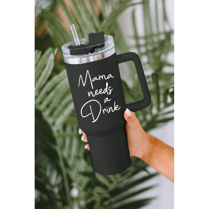 Black Mama Needs A Drink Stainless Steel Portable Cup 40oz Image 7