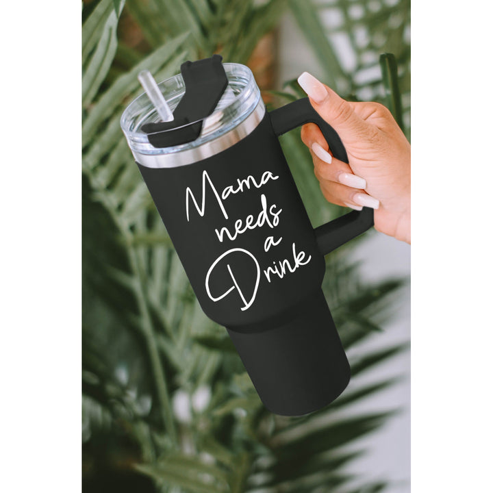 Black Mama Needs A Drink Stainless Steel Portable Cup 40oz Image 9