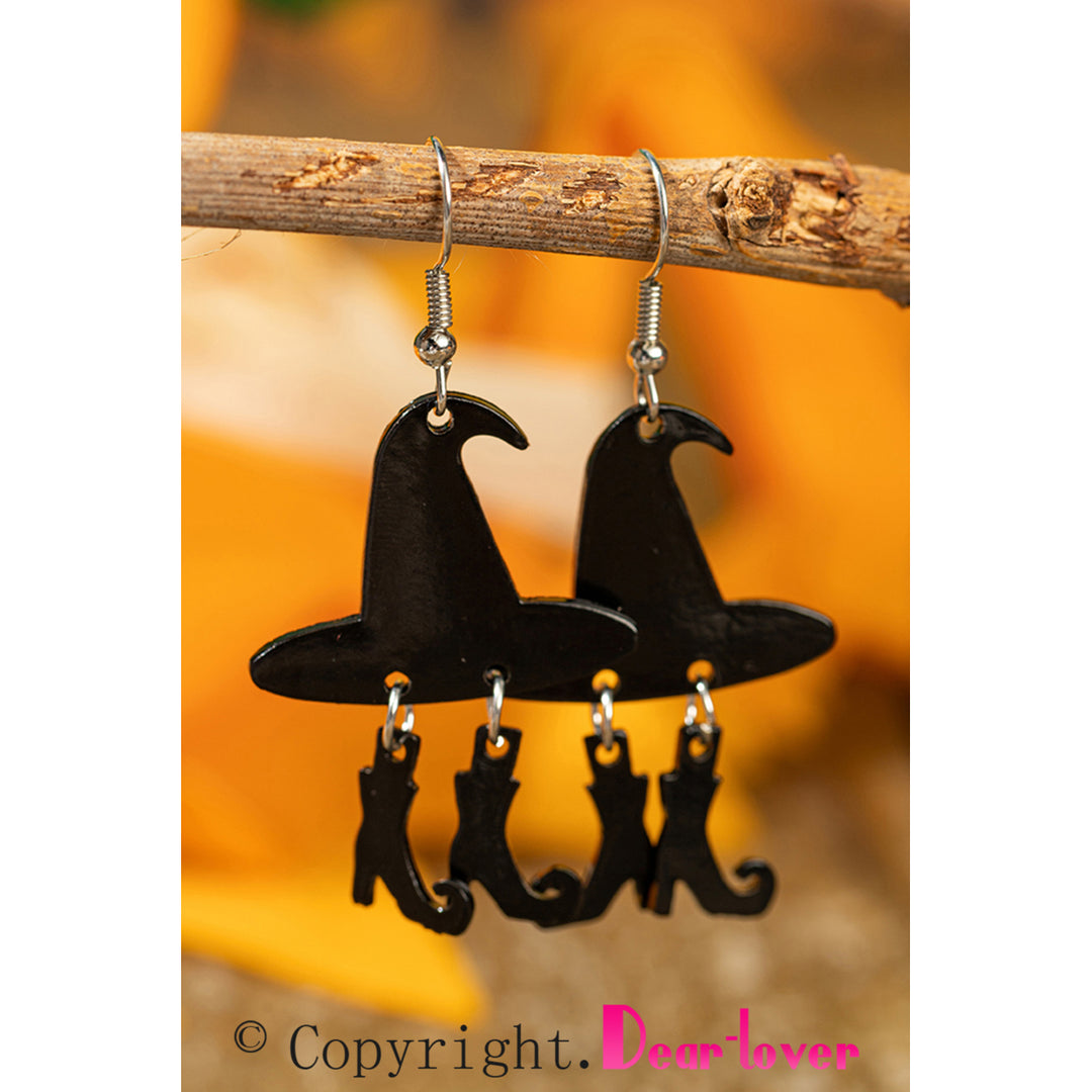 Halloween Witch Hat Alloy Earrings Image 4