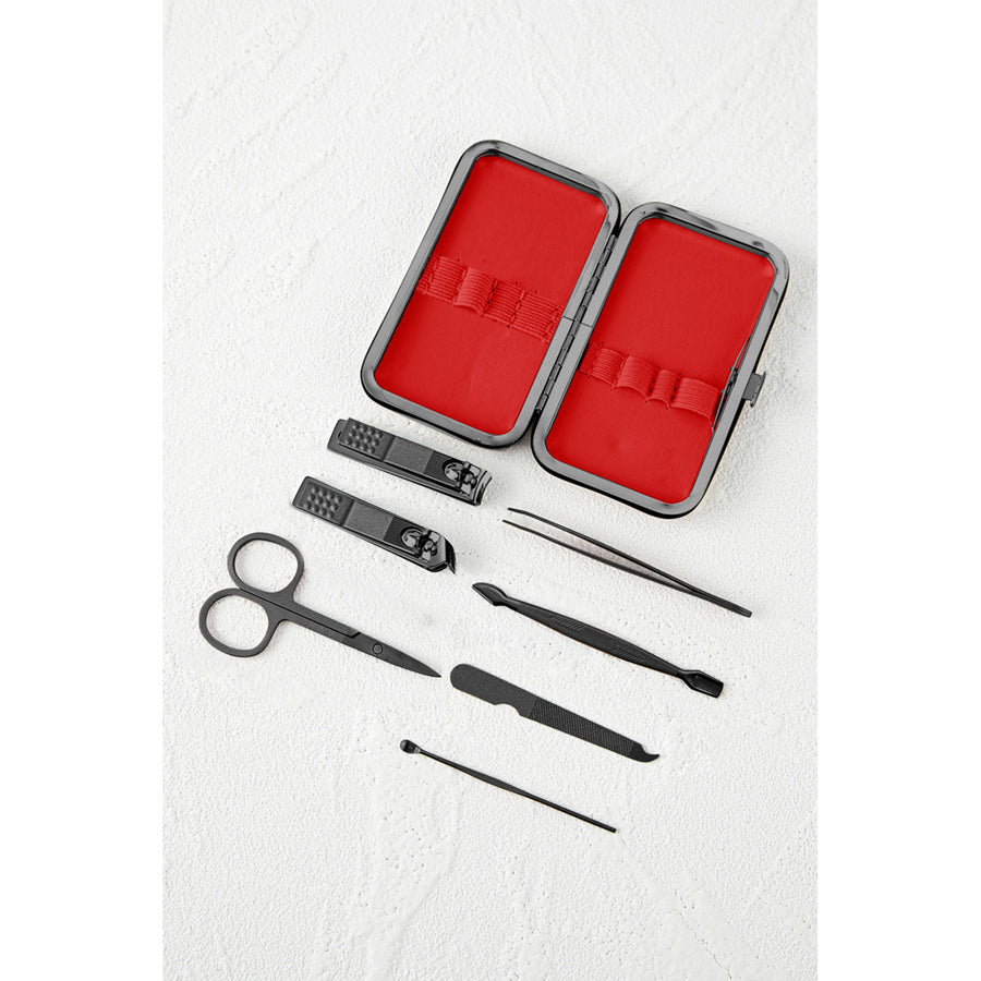 Red 10Pcs Stainless Steel Manicure Set Image 1