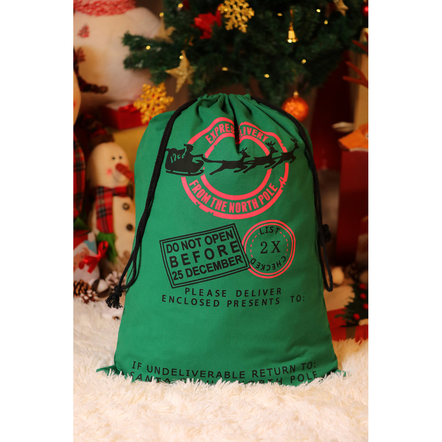 Green North Pole Christmas Sack Image 1