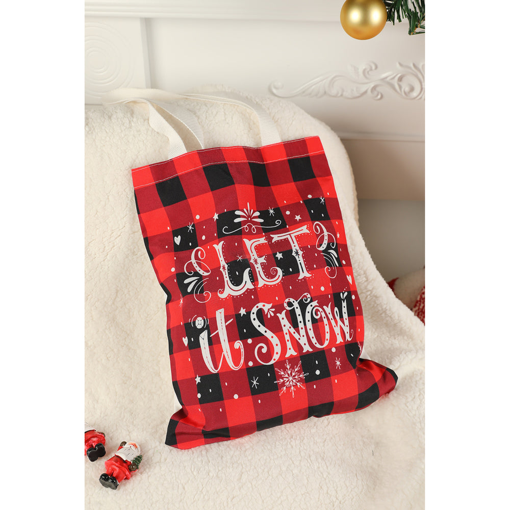 Christmas LET it SNOW Tote Bag Image 2