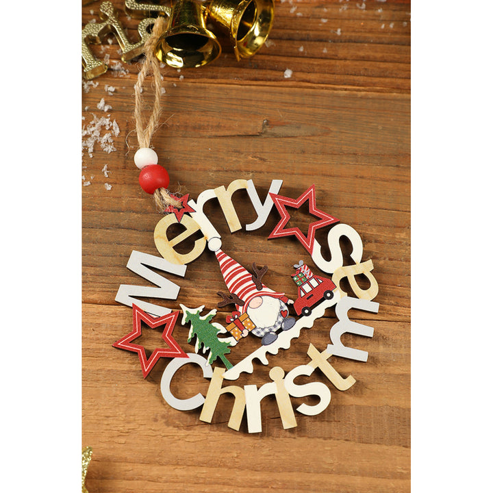 Multicolor Merry Christmas Graphic Lanyard Home Pendant Image 3