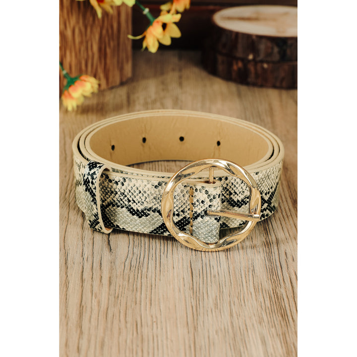 Animal Print Irregular Buckle Belt Image 1