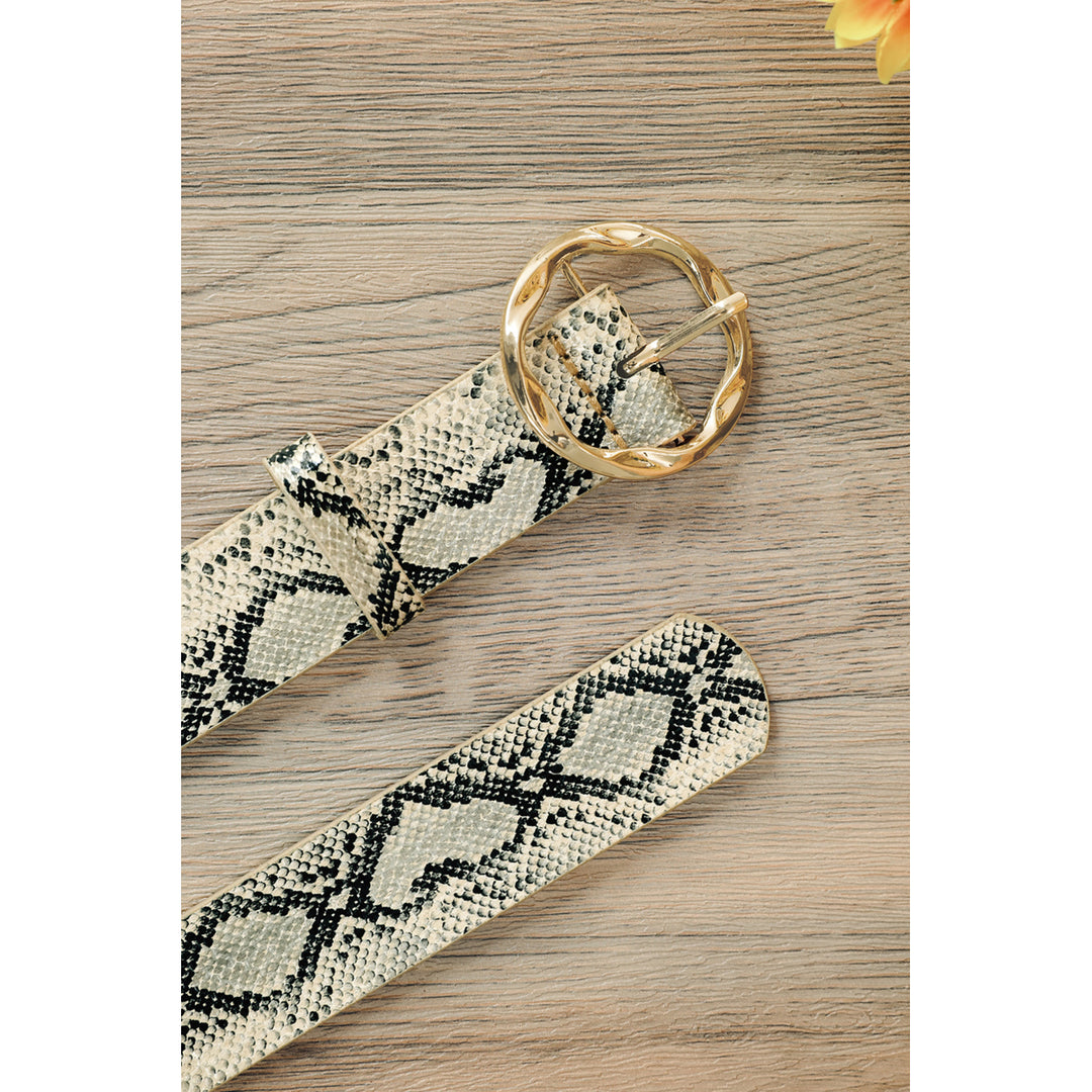 Animal Print Irregular Buckle Belt Image 2