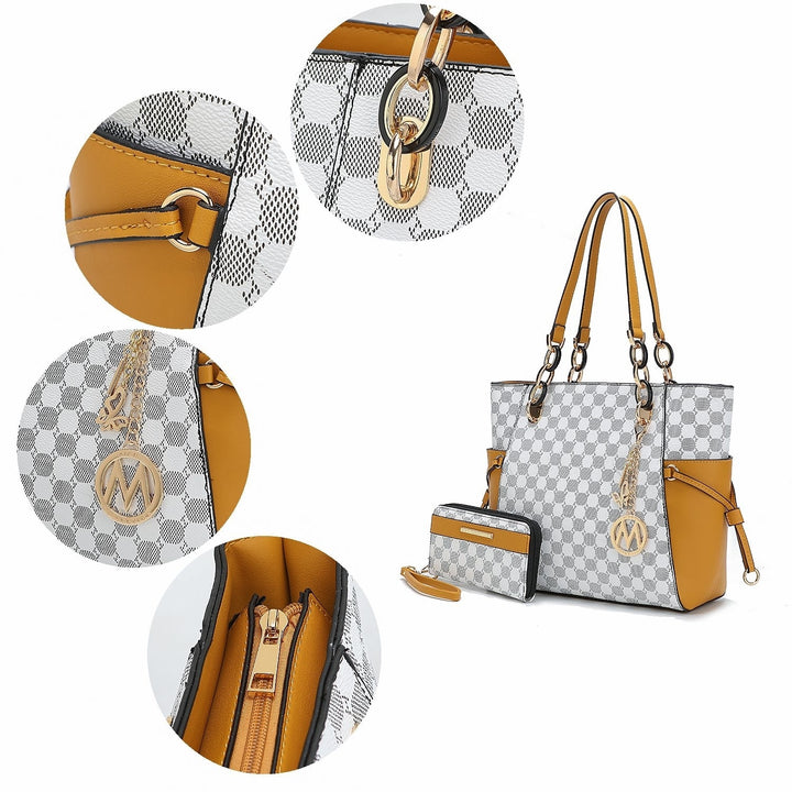 Xenia Circular Print Tote Bag with Wallet by Mia K - 2 pieces Image 11
