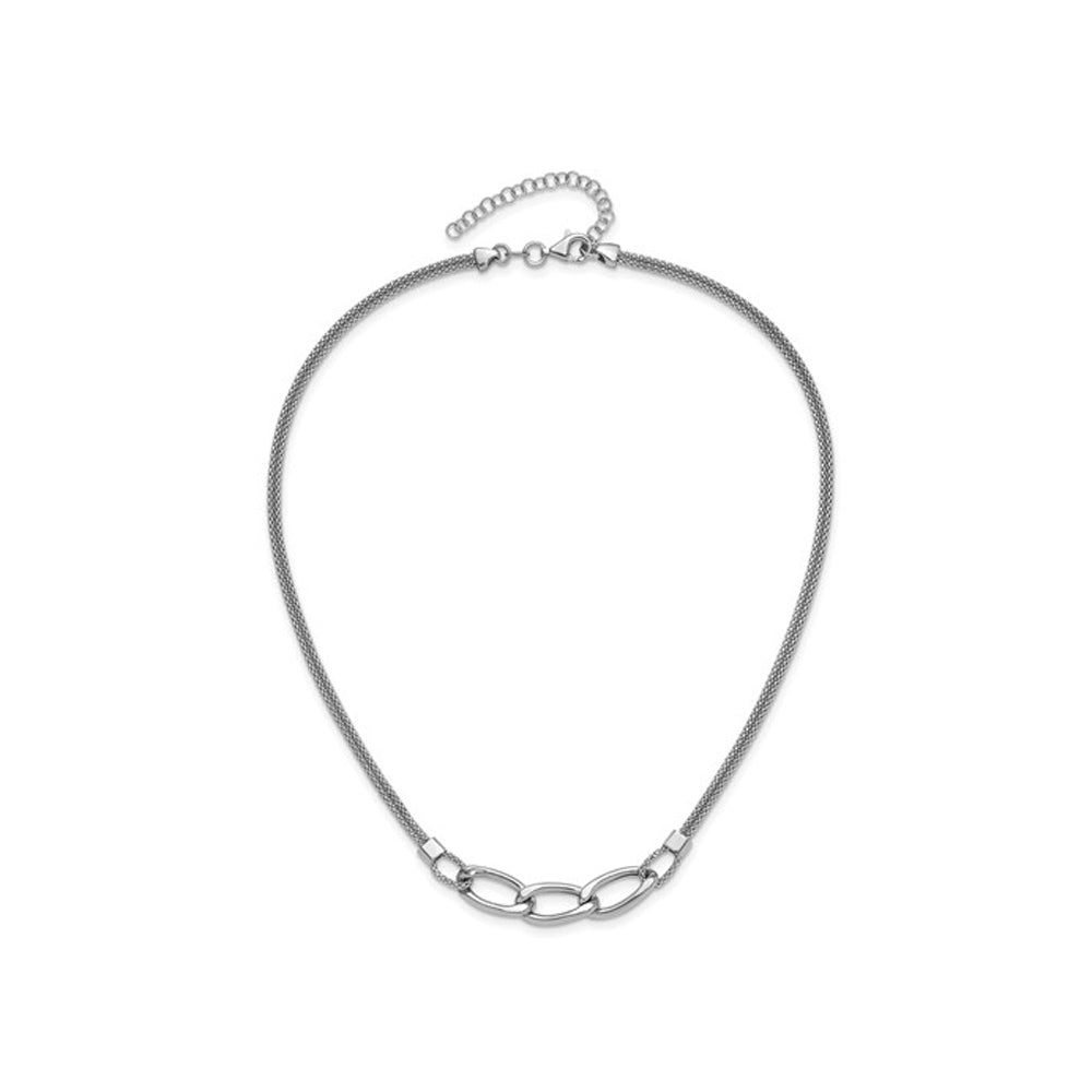 Sterling Silver Multi-Strand Fancy Necklace (16 Inches) Image 4