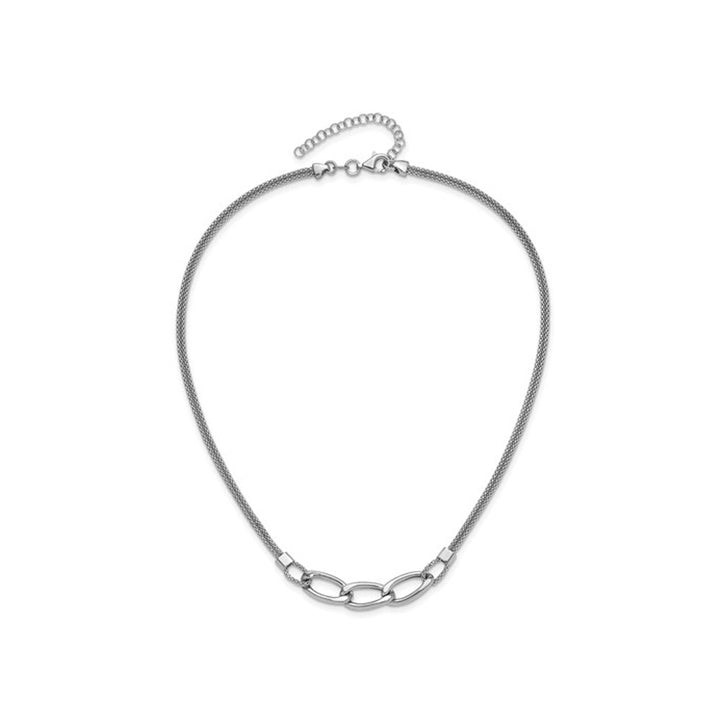 Sterling Silver Multi-Strand Fancy Necklace (16 Inches) Image 4