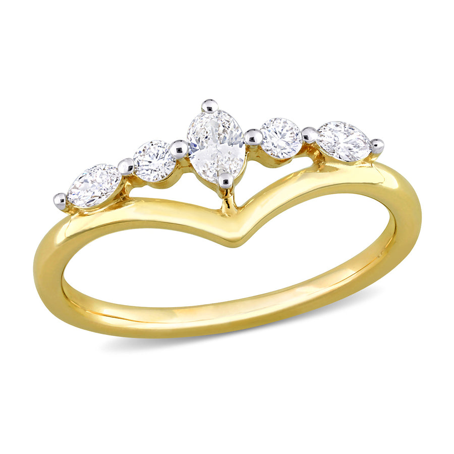 1/3 Carat (ctw I1-I2H-I) Diamond Ring in 14K Yellow Gold Image 1