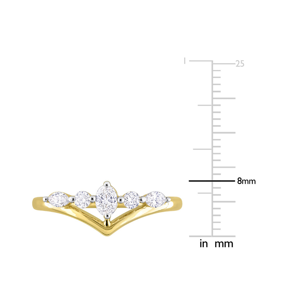 1/3 Carat (ctw I1-I2H-I) Diamond Ring in 14K Yellow Gold Image 2