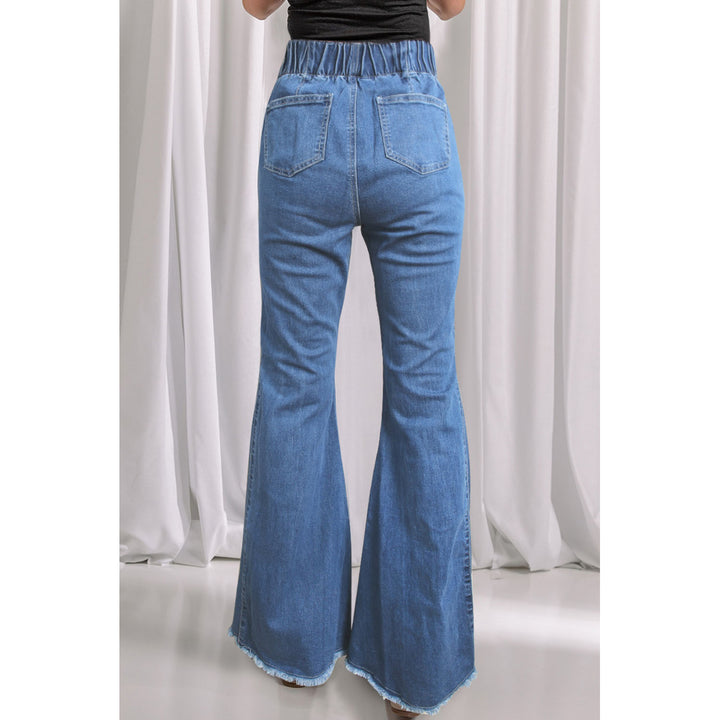 Women's Blue Bell Bottom Jeans Image 2
