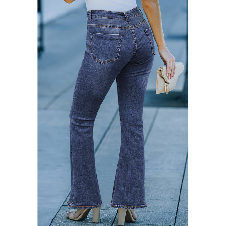 Women's Medium Blue Wash Vintage Wide Leg Jeans Image 1