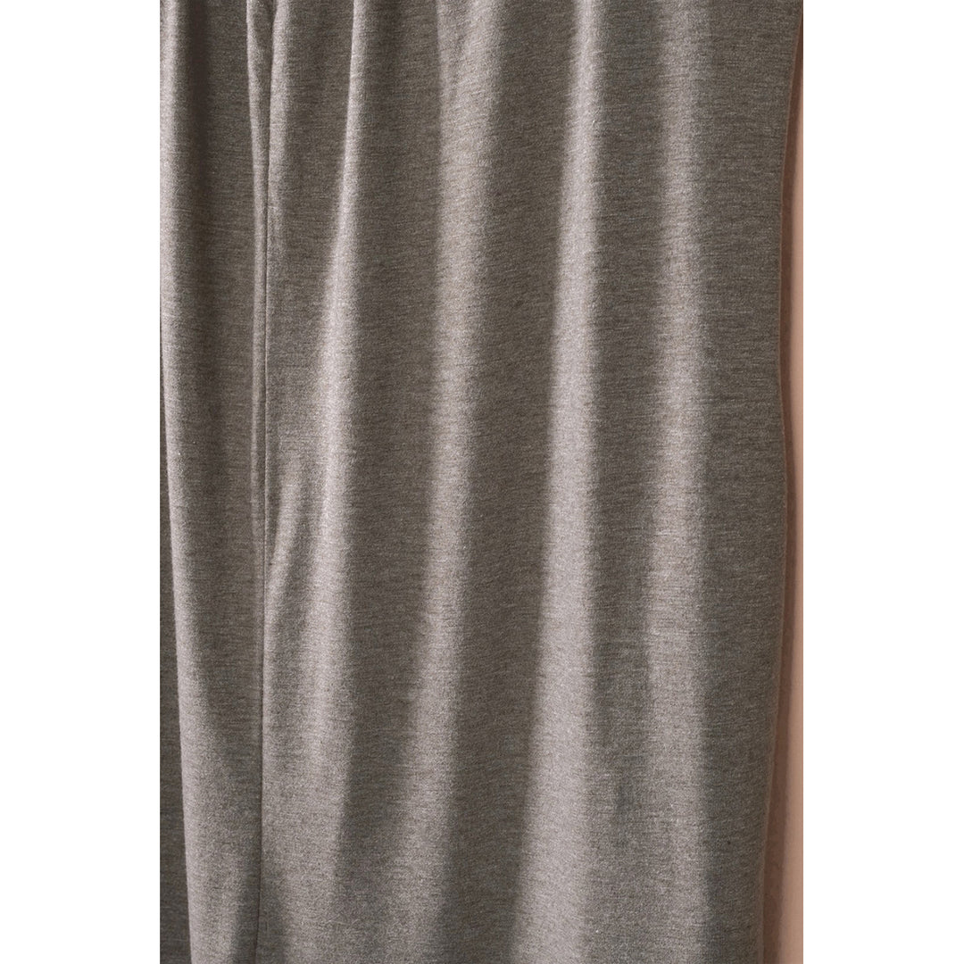 Womens Gray Spaghetti Straps Wide Leg Pocketed Jumpsuits Image 11
