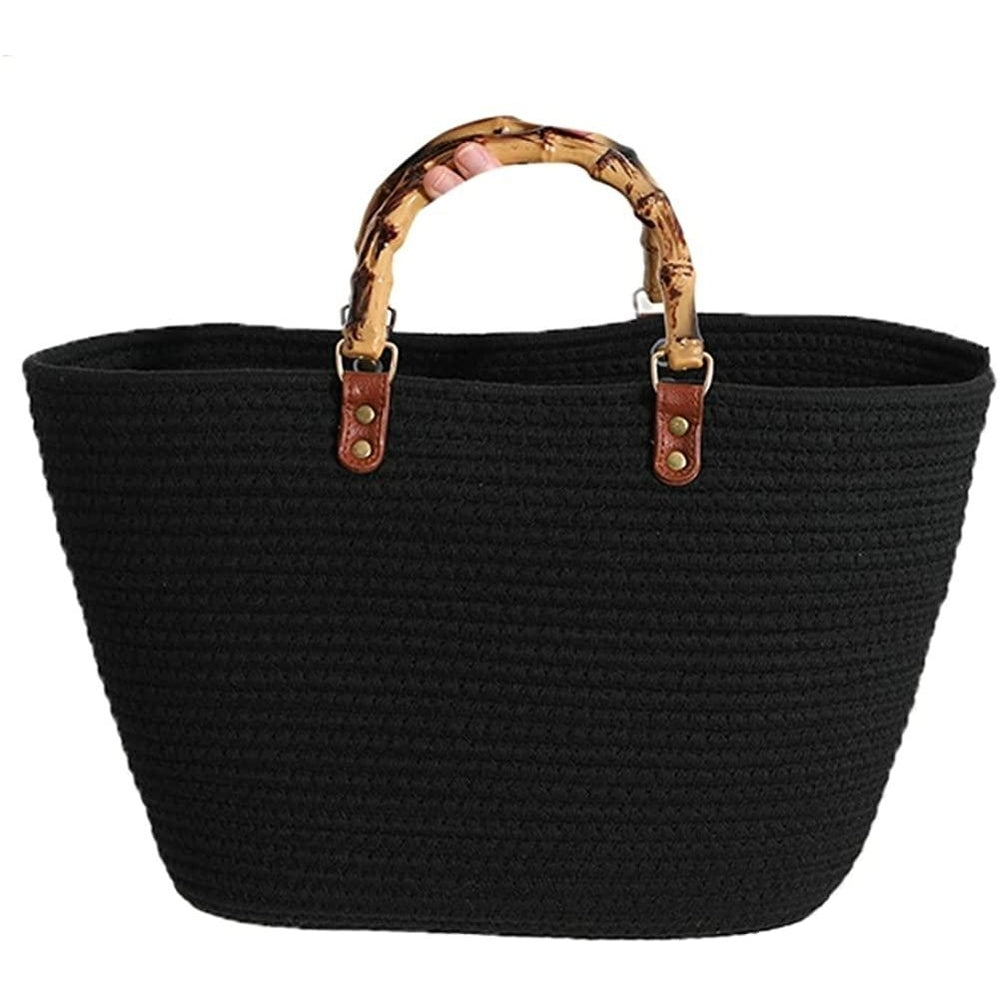 Large Straw Bag Beach Bag Tote Bag Shoulder Bag with Inner Bag Handbag Satchel Crossbody Bag Purses 2023 Image 2