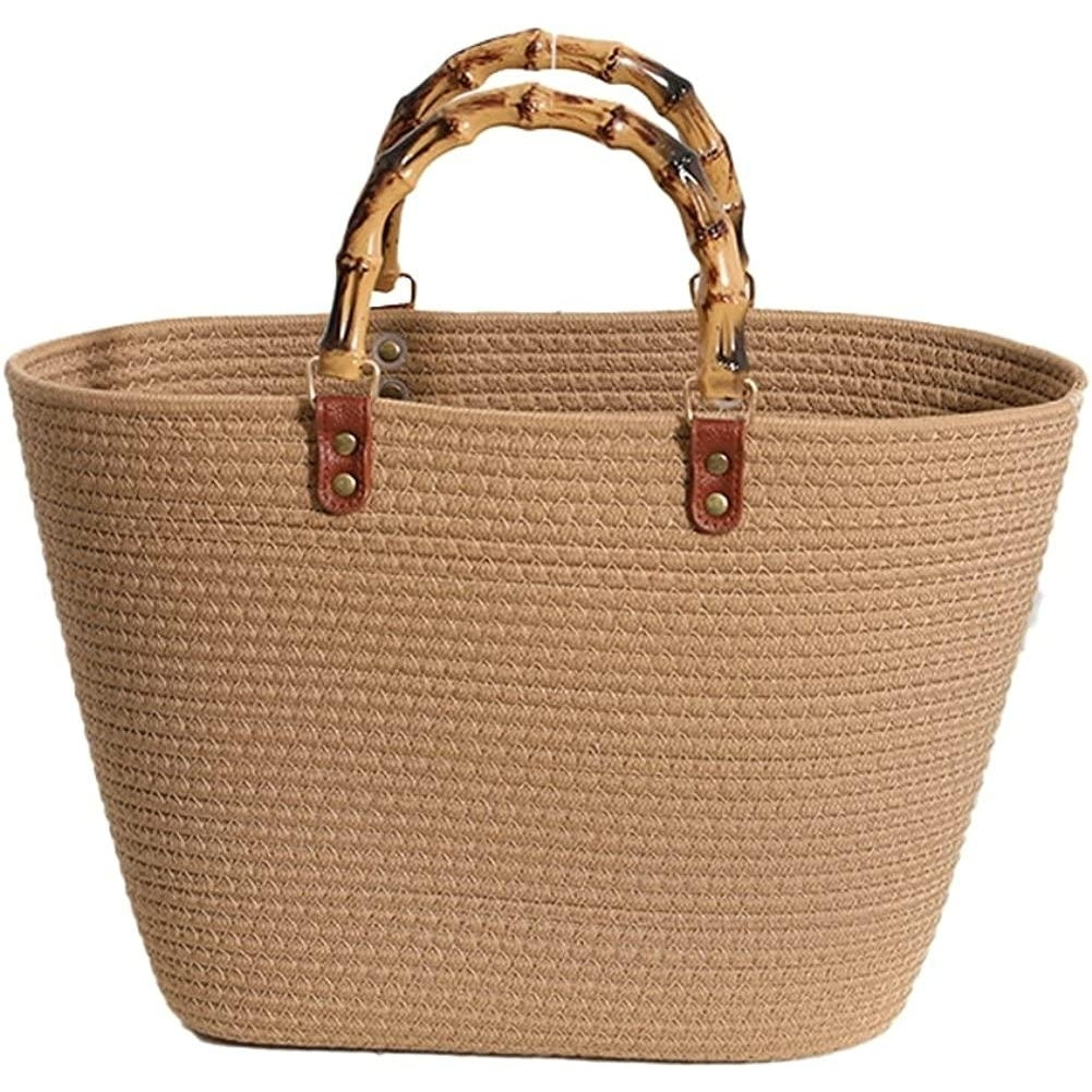 Large Straw Bag Beach Bag Tote Bag Shoulder Bag with Inner Bag Handbag Satchel Crossbody Bag Purses 2023 Image 4