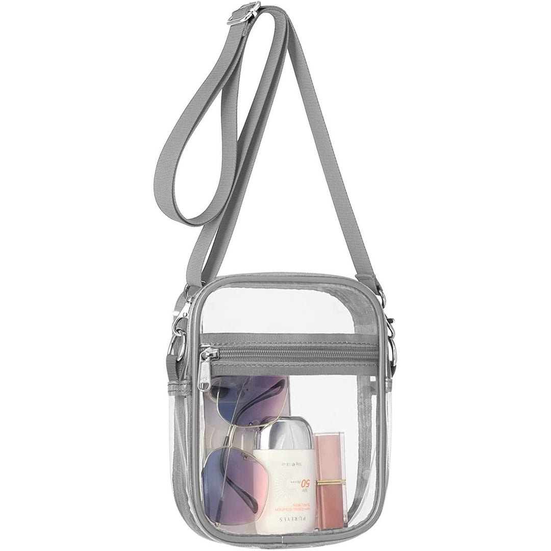 Clear Bag Stadium Approved Clear Purse with Adjustable Shoulder Strap for Sports Image 1