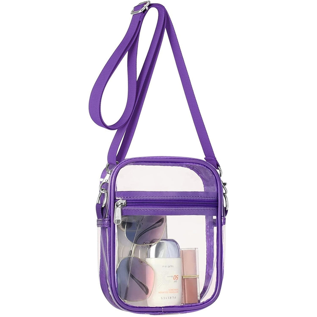 Clear Bag Stadium ApprovedClear Purse with Adjustable Shoulder Strap for Sports Image 9