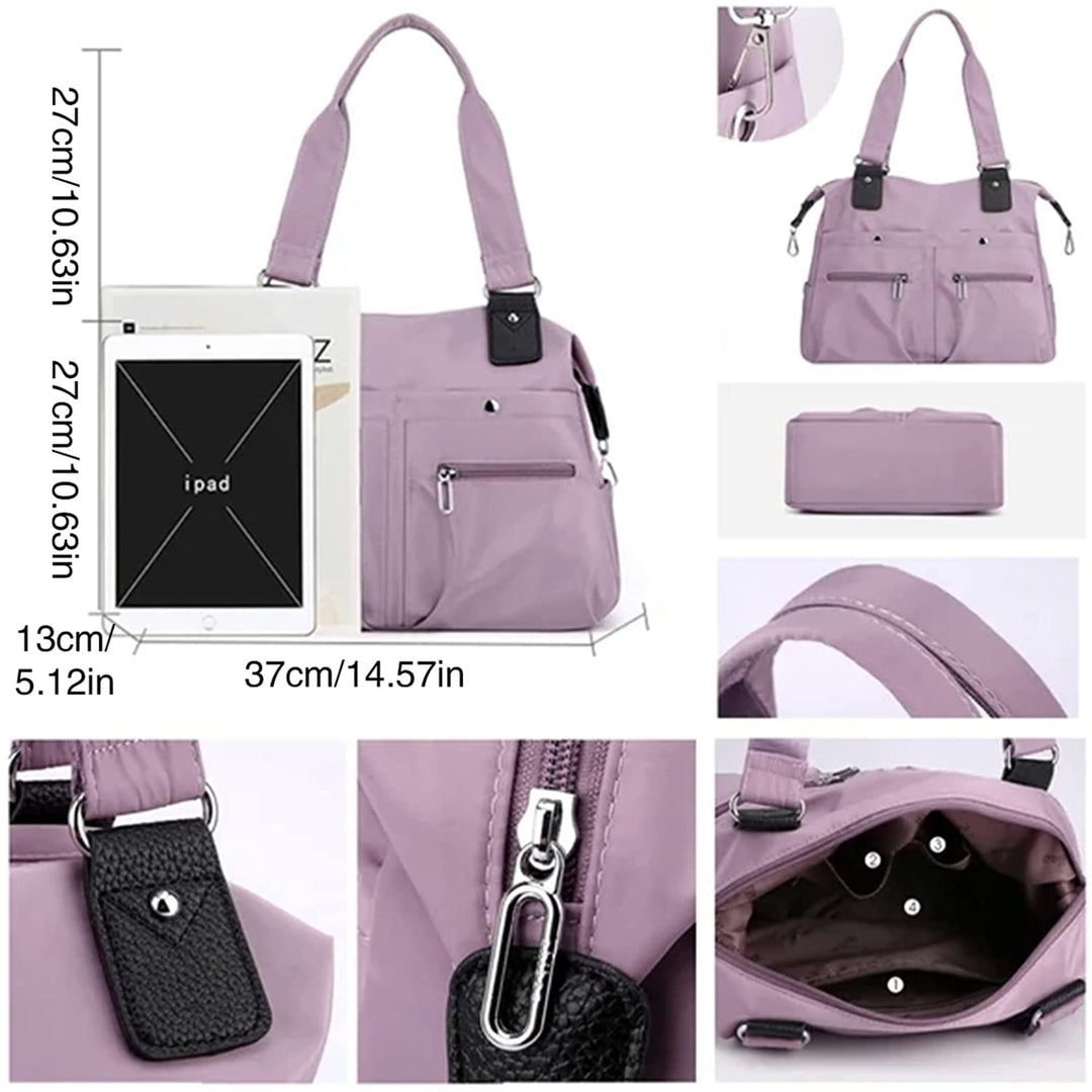 2023 Large Capacity Waterproof Multi Pocket Nylon Shoulder BagWomen Handbags Purses for Shoulder Handbags Travel Bag Image 8