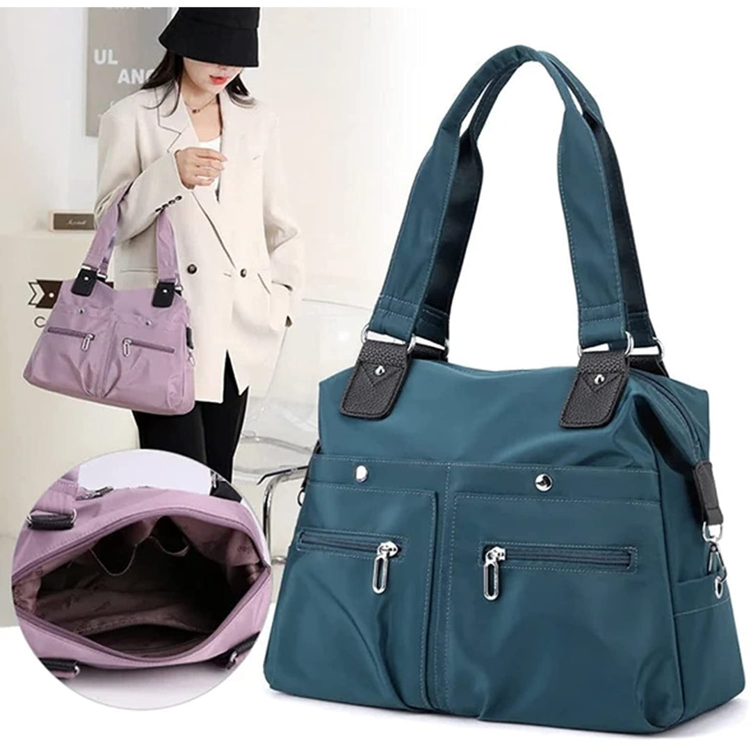 2023 Large Capacity Waterproof Multi Pocket Nylon Shoulder BagWomen Handbags Purses for Shoulder Handbags Travel Bag Image 9
