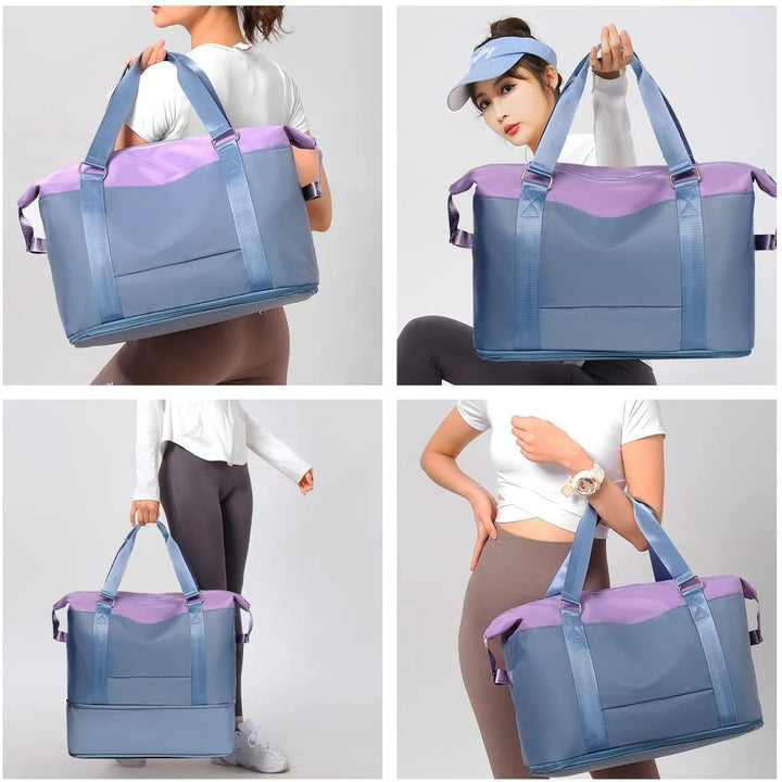 Tote Bag for Women Duffel Bag Gym Bag Large Expandable Travel Bag Image 9