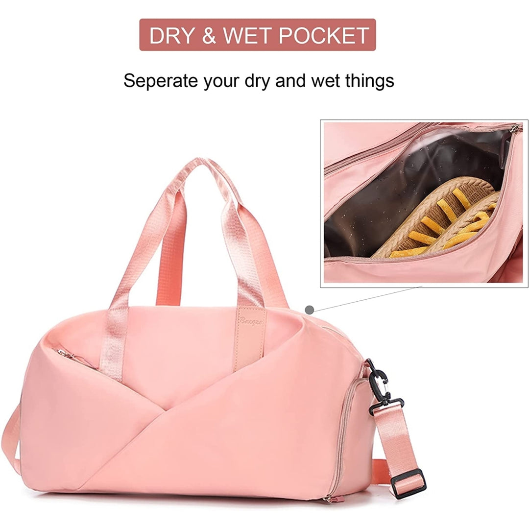 Gym Bag for Women and Men Duffel Bag for Sports Weekender Bag with Shoe Pockets Waterproof Travel Duffel Bag Image 7