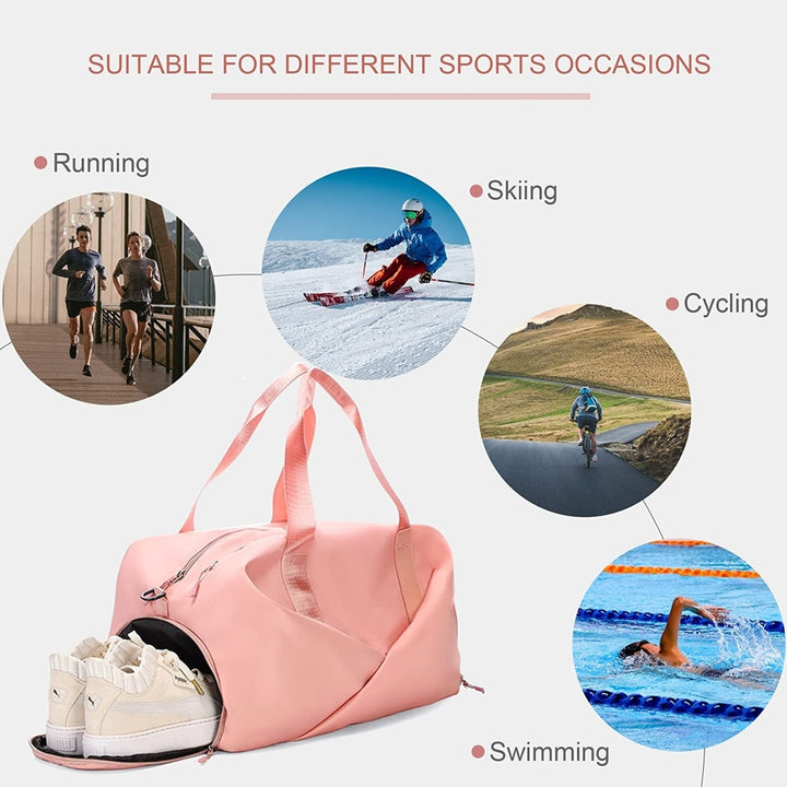 Gym Bag for Women and Men Duffel Bag for Sports Weekender Bag with Shoe Pockets Waterproof Travel Duffel Bag Image 8