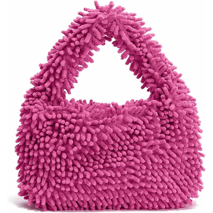 Y2K Fuzzy Purse Fluffy Tote Bag Cute Plush Purse for Women Image 6