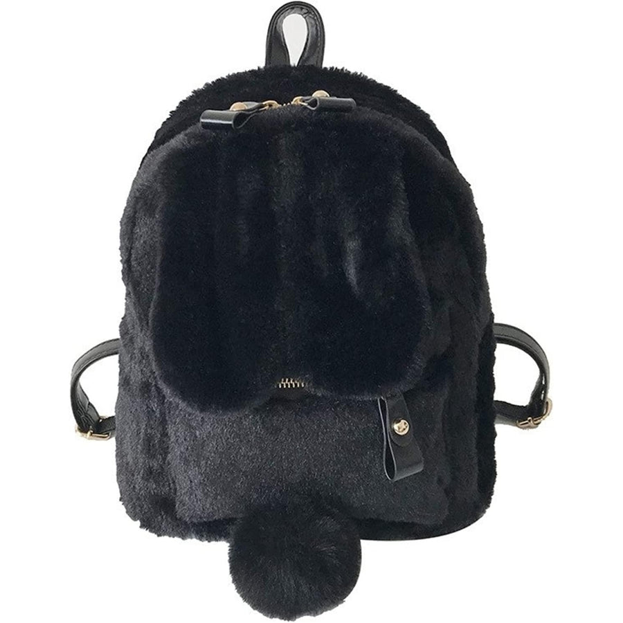 Cute Mini Backpack for SchoolRabbit Ears Animal Plush backpackGirls BackpackSmall backpackKawaii Bookbag Image 1