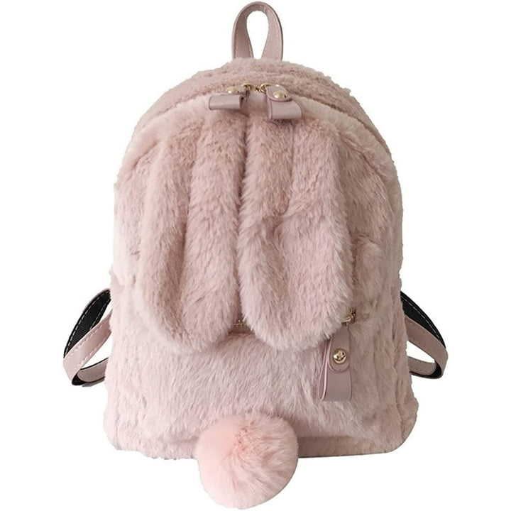 Cute Mini Backpack for School Rabbit Ears Animal Plush backpack Girls Backpack Small backpack Kawaii Bookbag Image 2