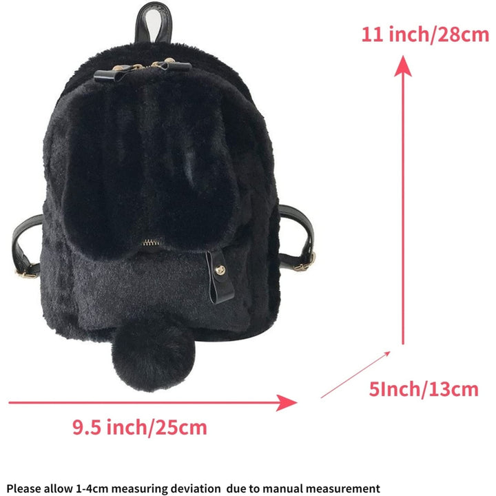 Cute Mini Backpack for School Rabbit Ears Animal Plush backpack Girls Backpack Small backpack Kawaii Bookbag Image 4