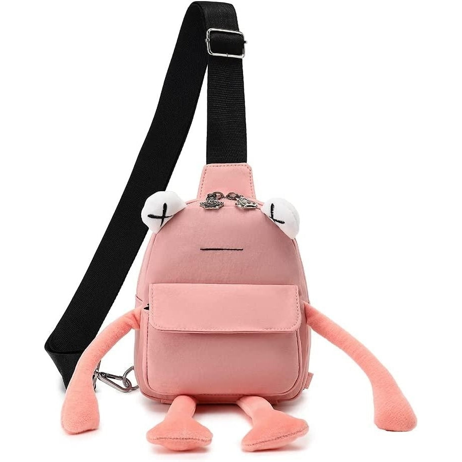 Frog Sling Bag for Women Cute Nylon Chest Bag Small Cartoon Crossbody Bag Girls Kawaii Shoulder Bag for Travel Outdoor Image 1